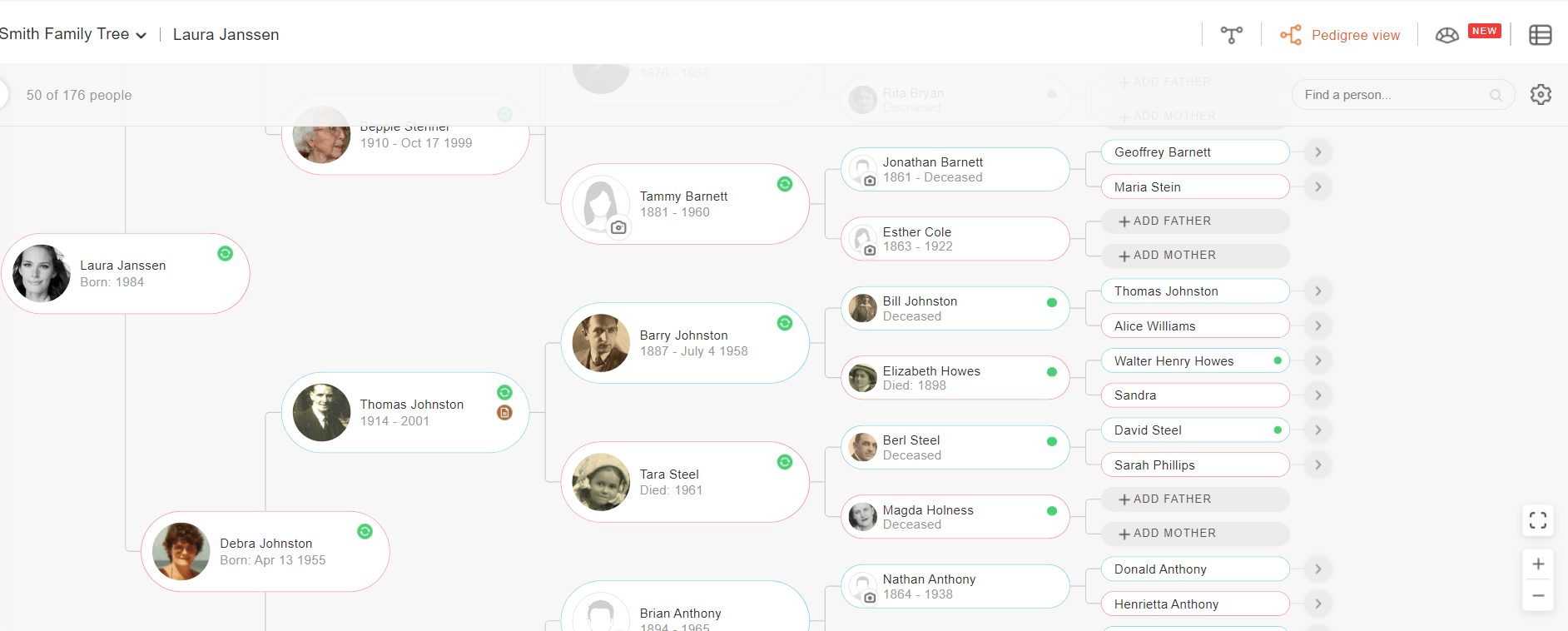 Family Tree Template With Siblings Aunts Uncles Cousins from education.myheritage.com