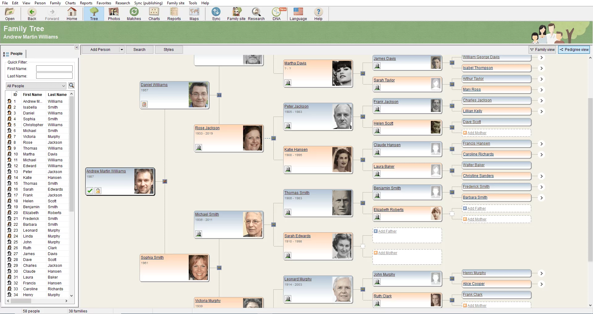 myheritage com family tree builder