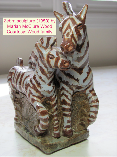 Zebra sculpture (1950) by Marian McClure Wood. Courtesy: Wood family