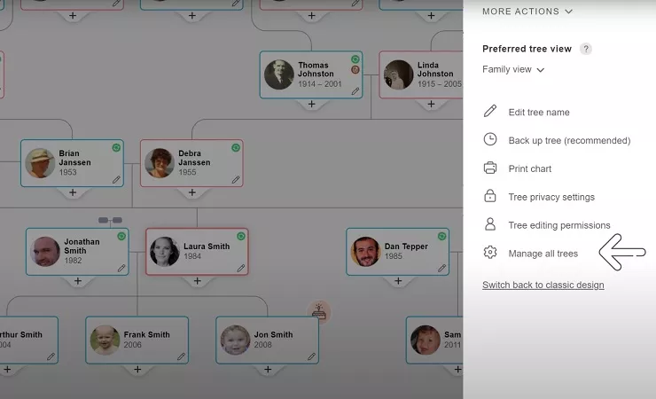 How To Change Site Settings & Member Permissions - MyHeritage Knowledge ...